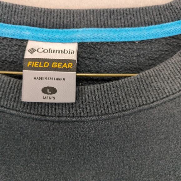 Columbia Field Gear Pullover Crew Sweatshirt Men's L Gray Sportswear Gorpcore - Picture 3 of 10